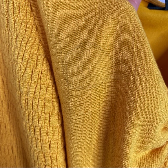 Torrid Mustard Yellow Smocked Side Midi Dress - Picture 6 of 7